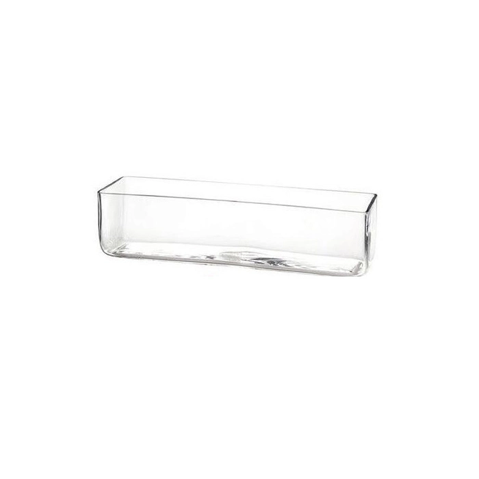 Handmade Rectangle Small Crystal Glass Vase for Wedding Table