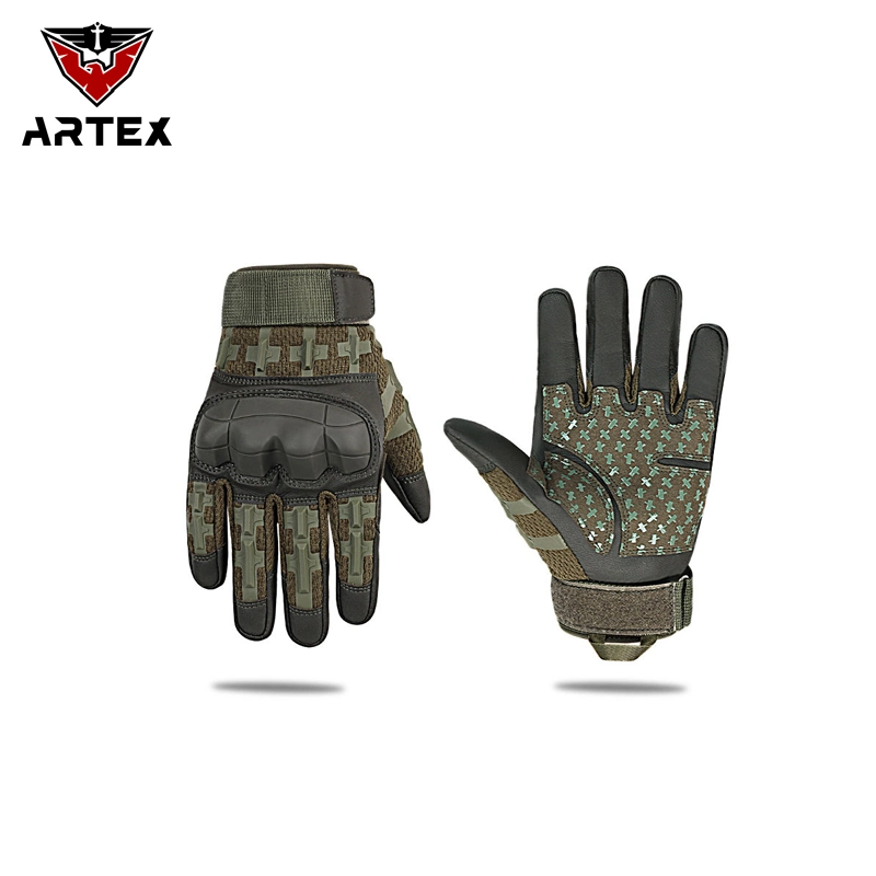 Custom Wholesale/Supplier Leather Racing Gloves Carbon Fiber Non-Slip Protective Gloves