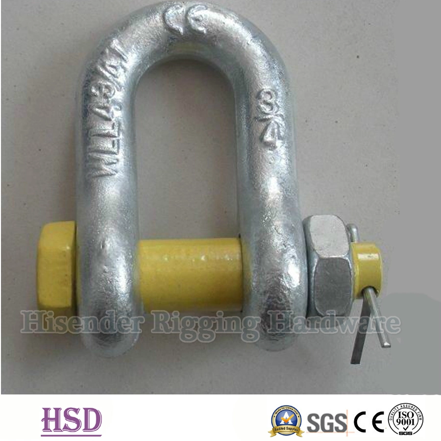 Rigging E. Galvanized G2150 D Type Forged Anchor Chain Shackle