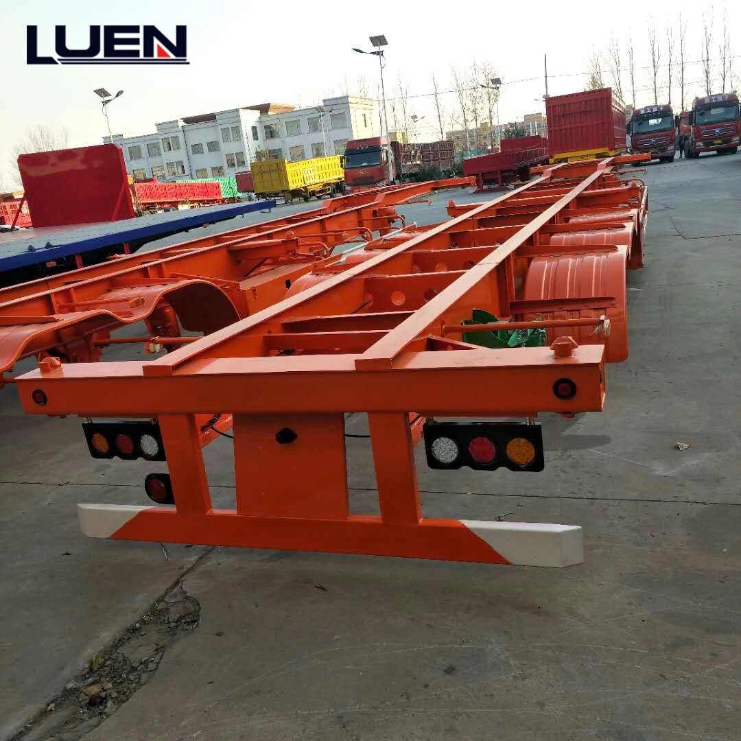 Luen Trailers Price 40FT chassis contentor Sceleton camião Semi-tractor Reboque