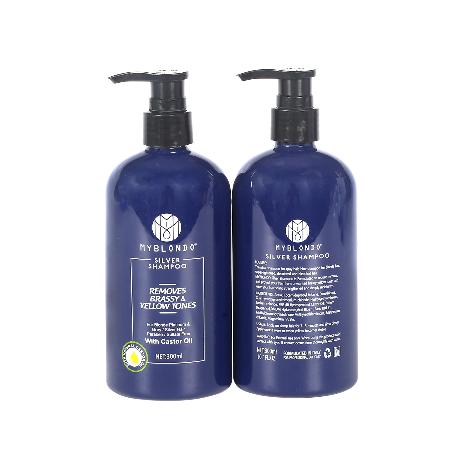 OEM/ODM Hair Care Products Anti-Yellow Purple Shampoo Private Label for Shiny Silver Hair