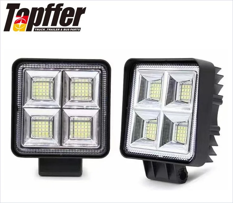 4 Inch Square 192W 64LED 6000K 4800lm Square Waterproof LED Working Light for off-Road SUV Boat 4X4 Jeep Jk 4WD Truck