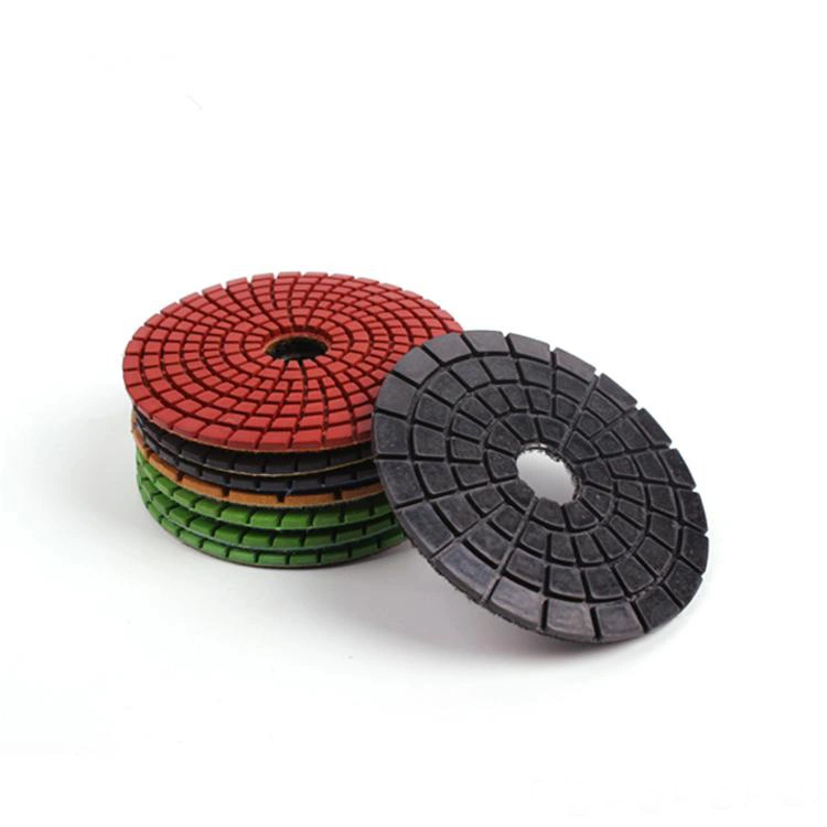 4 Inch D100mm 7 Steps Diamond Tools Wheels Flexible Grinding Disc Wet Polishing Pad for Angle Grinder for Stone