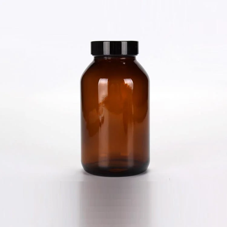 150ml Amber Glasflasche/Amber Glasbehälter/ Tablettenglasflasche/ Amber Packer Glasflasche Vitamin Pille Flasche Rund