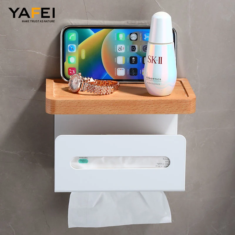 Shop Tissue Box Wooden Paper Holders Tissue Tube Cosmetic Remote Control Storage Box Toilet Paper Holder Phone Shelf