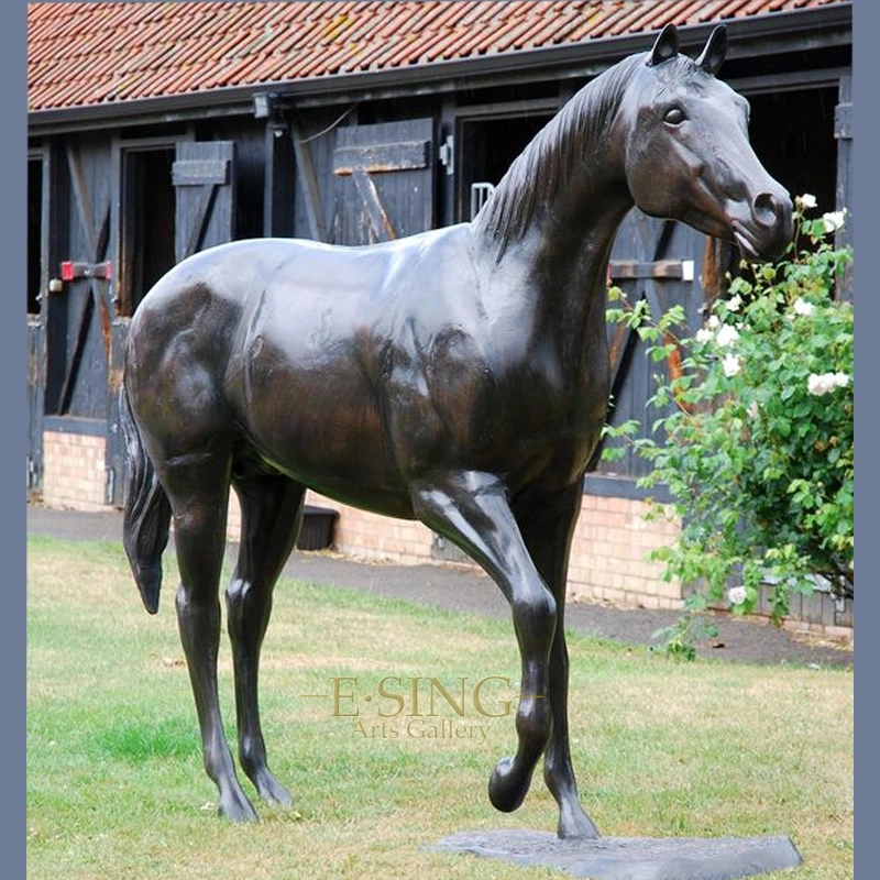 Estátua de Cavalo de Bronze Antigo em Tamanho Real de Cooper Escultura de Animal de Jardim por Atacado