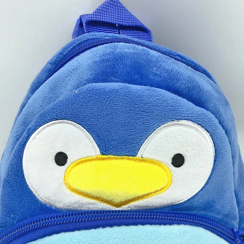 Factory Direct Sale 23cm Penguin Design Plush Backpack Soft Stuffed Toy Bag