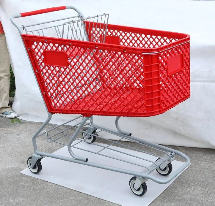 Aisan Style Steel and Plastic Shopping Trolley