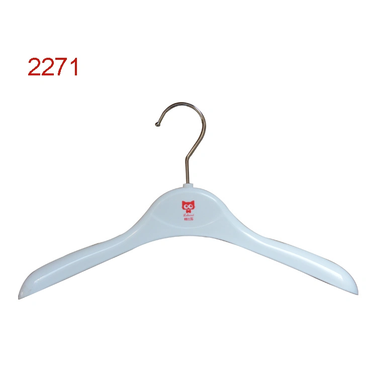 White Mini Kids Hanger Baby Clothes Plastic Hangers with Logo