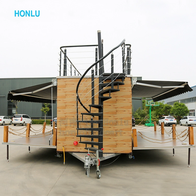 2023 Hot Selling Food Trailer Mobile High quality/High cost performance 2 Story Food Truck