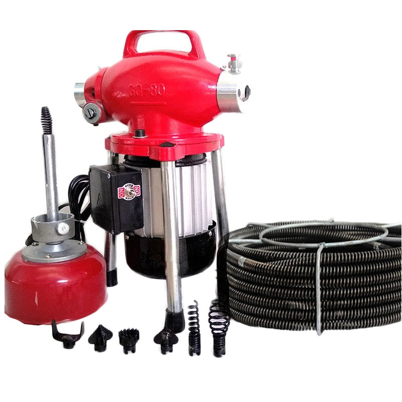 Gq75 Portable Electric Auger Spiral Pipe Drain Snake Sewer Sink Cleaning Machine Dredge Cleaner