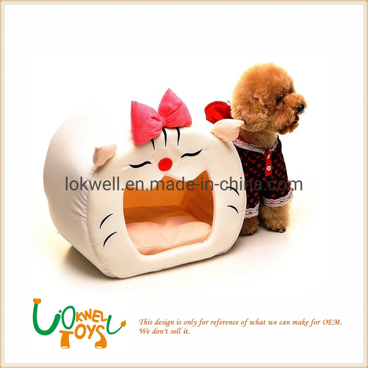 Weiches Haustier Spielzeug Plüsch gefülltes Bett Haus für Haustiere