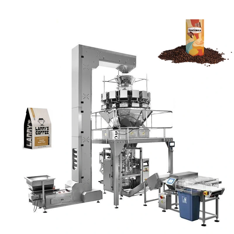 Automatic Food Production Line Nuts Coffee Granule Weighing Fill Seal Packing System