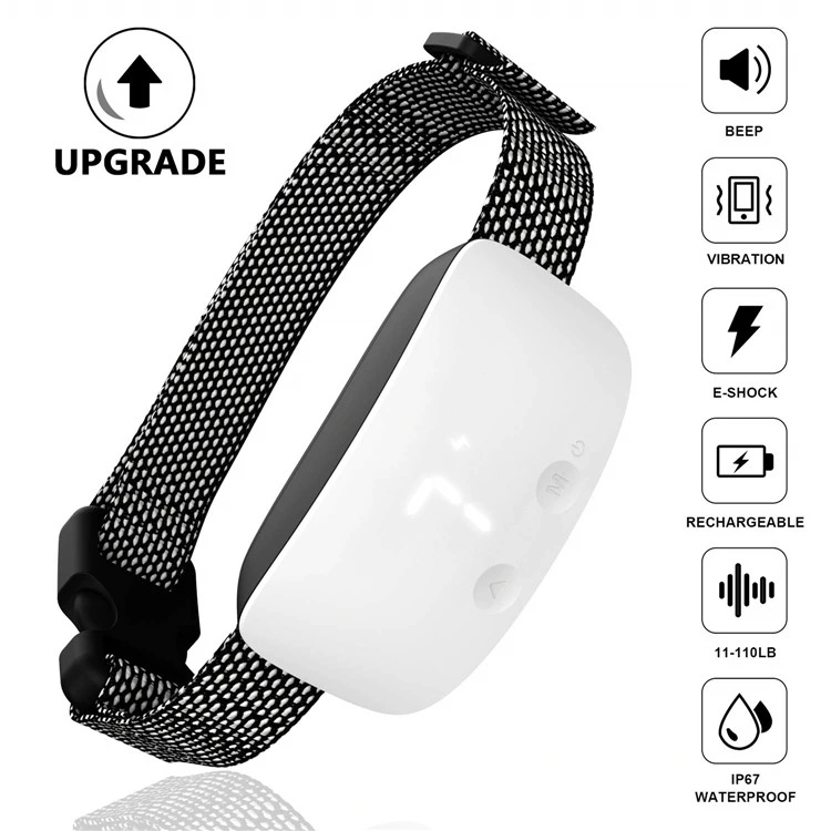 Fashion Digital LED Screen Displays Rechargeable Bark Dog Collar