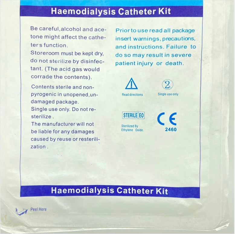 Isqueiros de suprimentos médicos Medical Hemodiálise Kit Cateter marcação/ISO