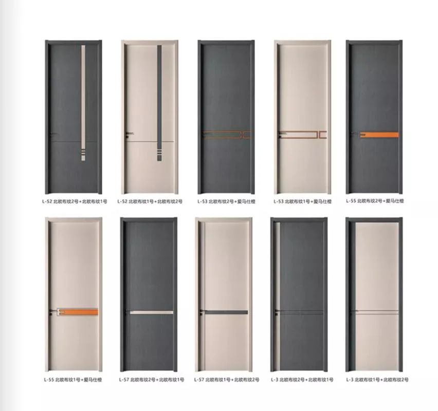 New Arrivals Nordic Fabric Series CPL Environmental Protection Fireproof Solid Wooden Door