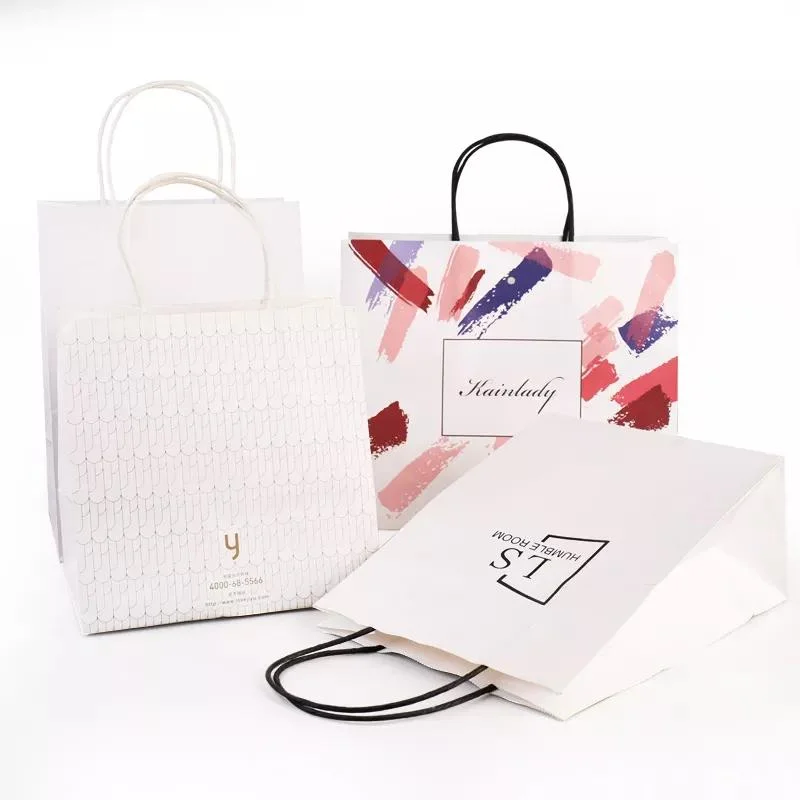 Custom Paper Gift Bags Retail Store Bags Cosmetic Products Shopping Bag