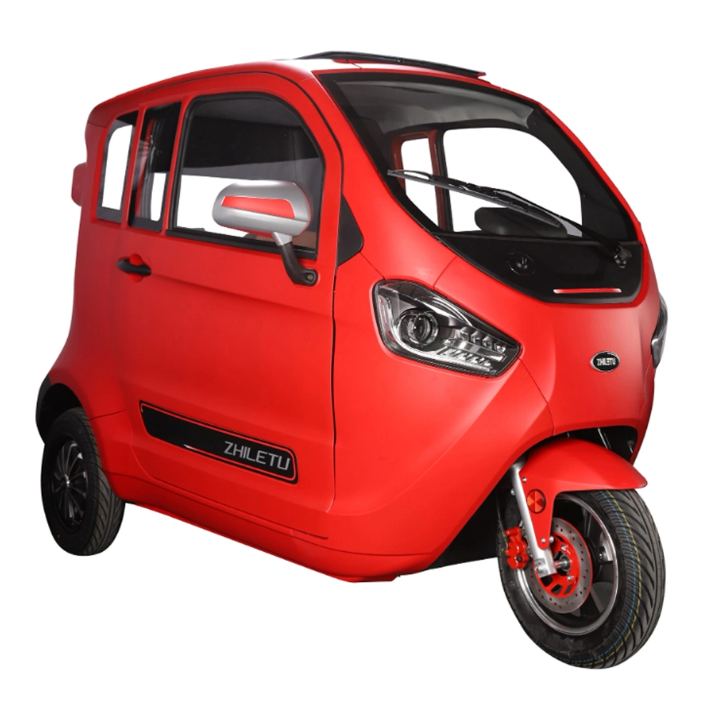 Triciclo elétrico de carga de três rodas para motocicleta, scooter de mobilidade, bicicleta elétrica de três rodas para adultos com cobertura.