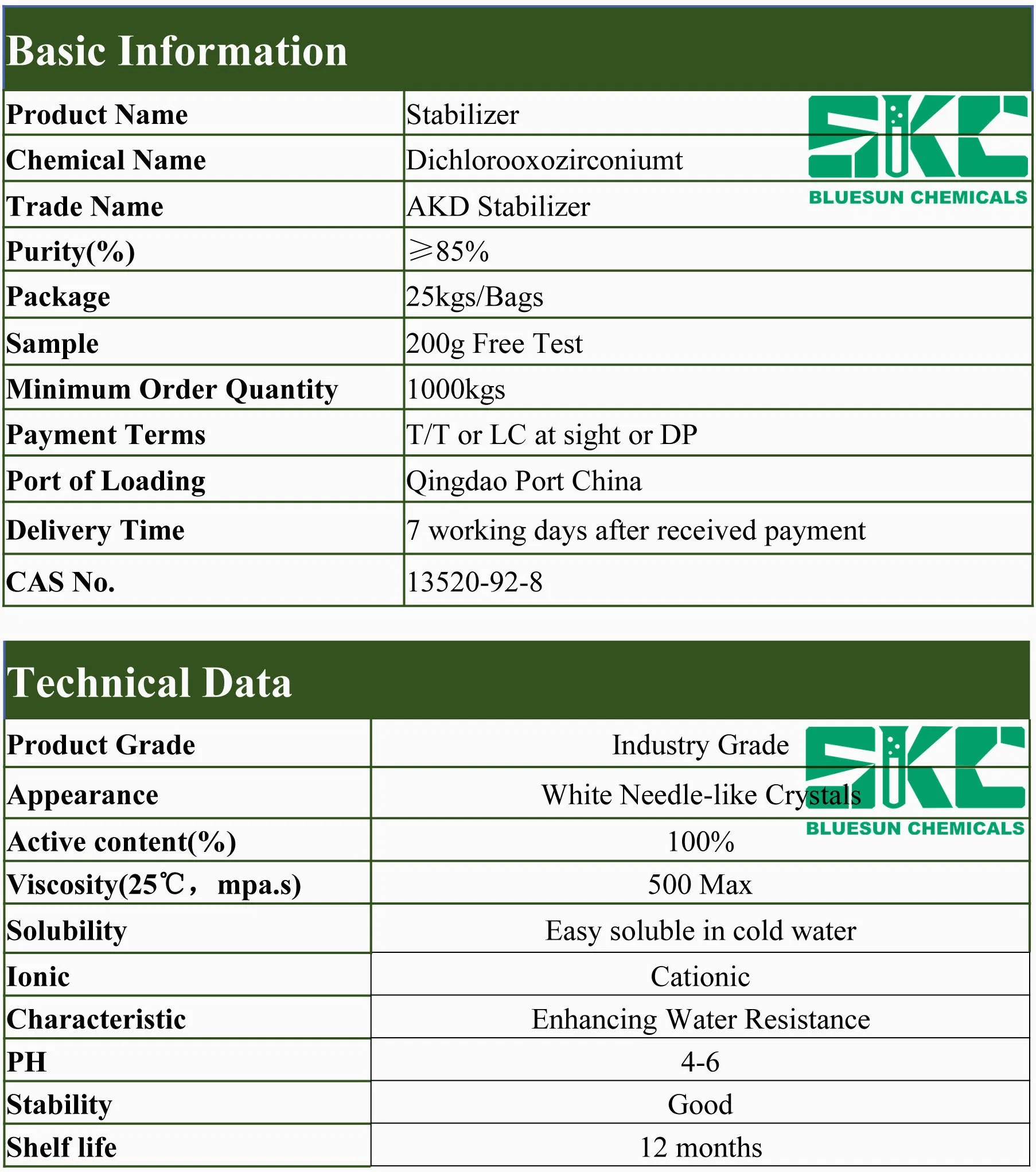 AKD Stabilizer/ Purity 99%Min/ Raw Material of AKD Emulsion