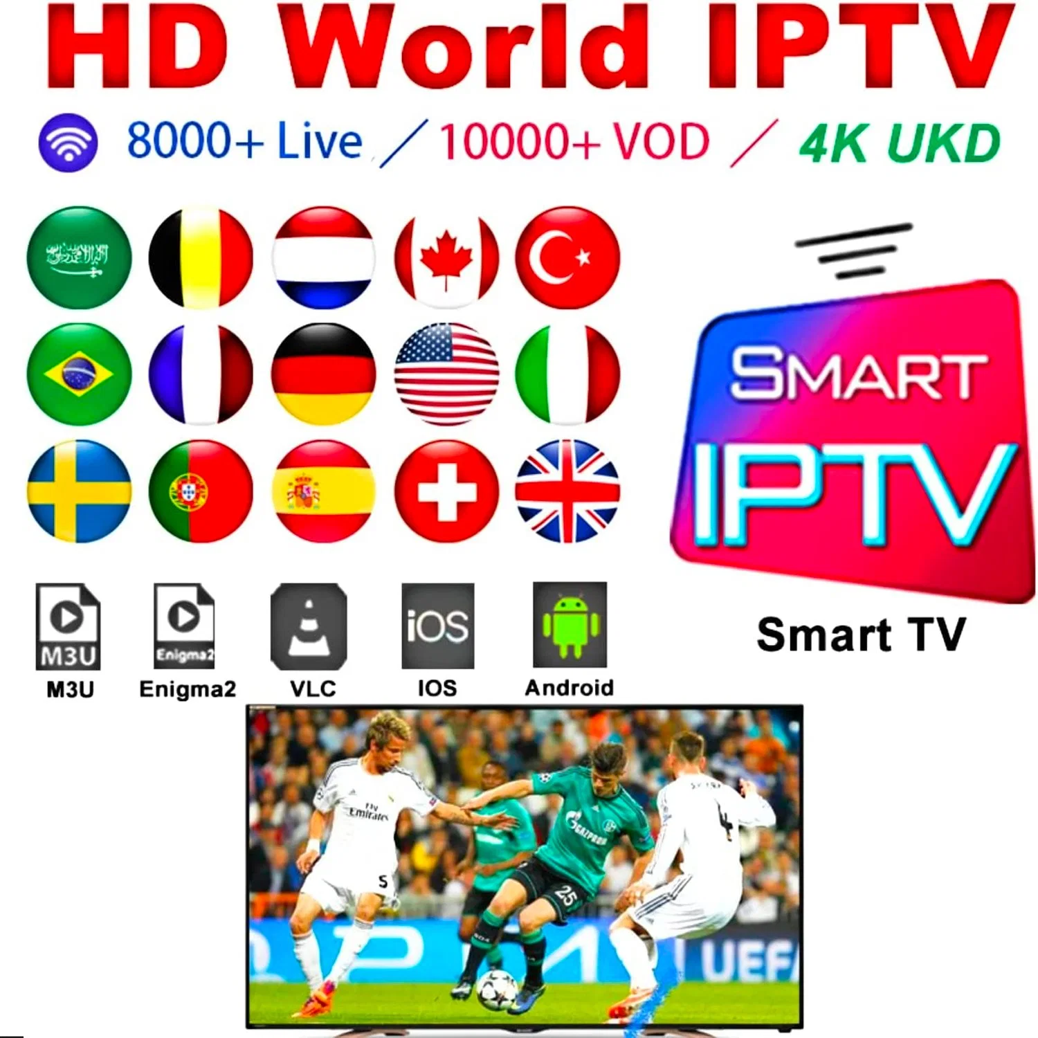 Бесплатный тест с подпиской IPTV Android панель реселлеров IPTV Германия США Испания Израиль Италия Канада