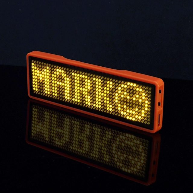 New Programmable Message Moving LED Name Badge Tag Sign Display