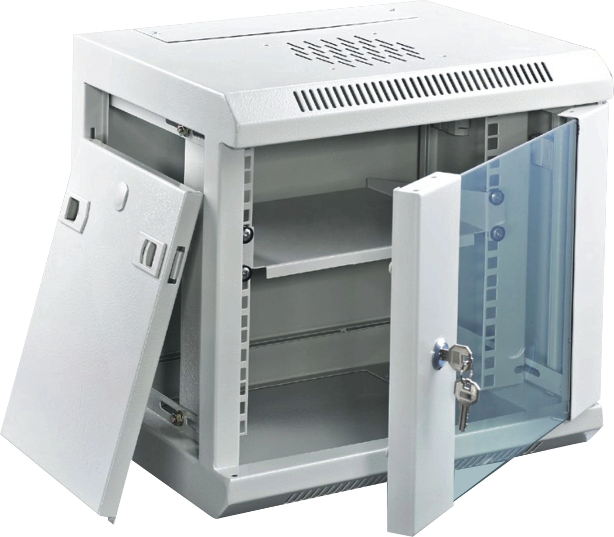 10 Inch 4u, 6u, 9u, 12u Glass Door Walll Mount Cabinet, Sohu Cabinet, Server Cabinet, Wall Mount Cabinet