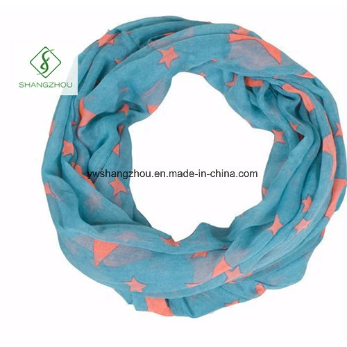 Europa viscosa Star Printed Infinity Neck Warmers Fular de moda