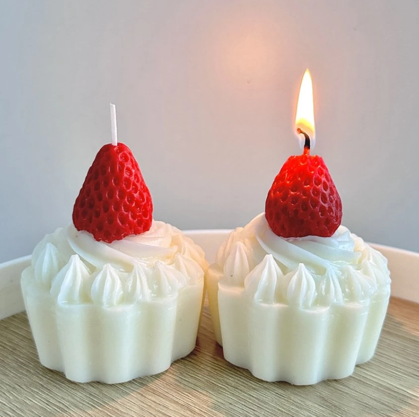 Großhandel Kuchen Erdbeer Duftkerzen Kreative Begleitung Geburtstag Dekoration Ornamente