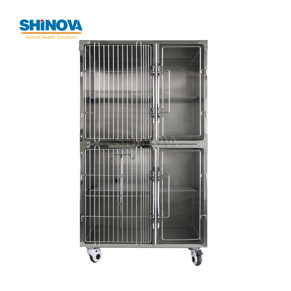 Veterinary Medical Equipment Stainless-Steel Cat Cage with Rounded Corner (MCG-302A)