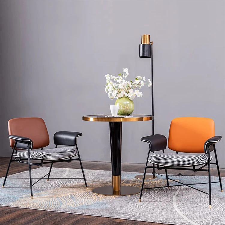 Liyu Furniture New Design Modern Light Luxury Hotel Reception Chair