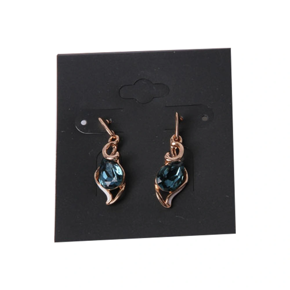 Fashion Jewelry Earring with Flower Black Enamel