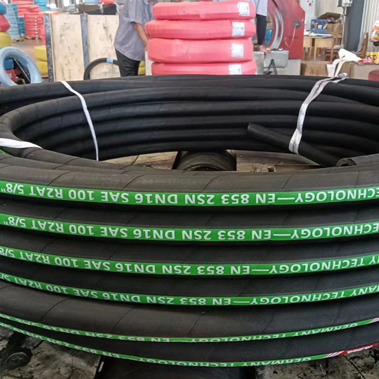 Flexible Braided Hydraulic High-Pressure Rubber Hose: R2 2sn 2st, Available in Sizes 1/4", 3/8", 1/2", 3/4", 1", and 2", Ensuring Superior Quality