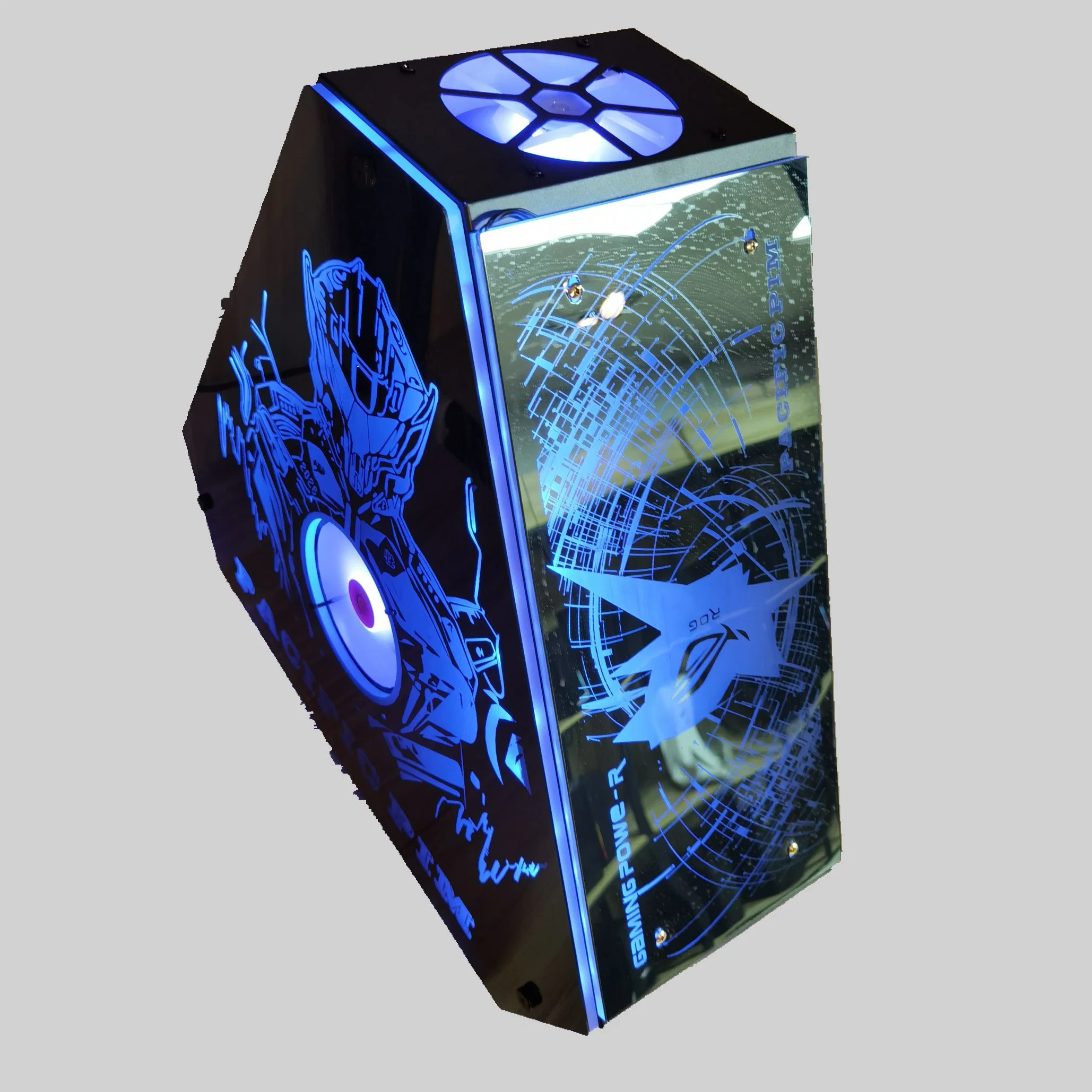 F917 Hotsale Middlel torre ATX Gaming Ordenador PC con placa de luz RGB USB3.0, de 0,9 mm SPCC, el vidrio lateral, el popular modelo, un diseño especial