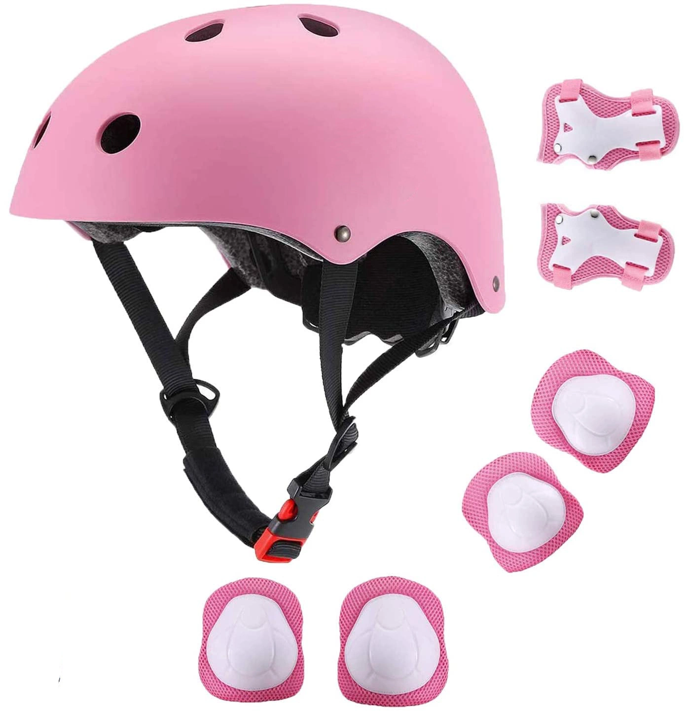 7pcs/Conjunto de la Guardia de muñeca codo Rodilleras Skateboard Patinaje Artístico Casco de protección para niños