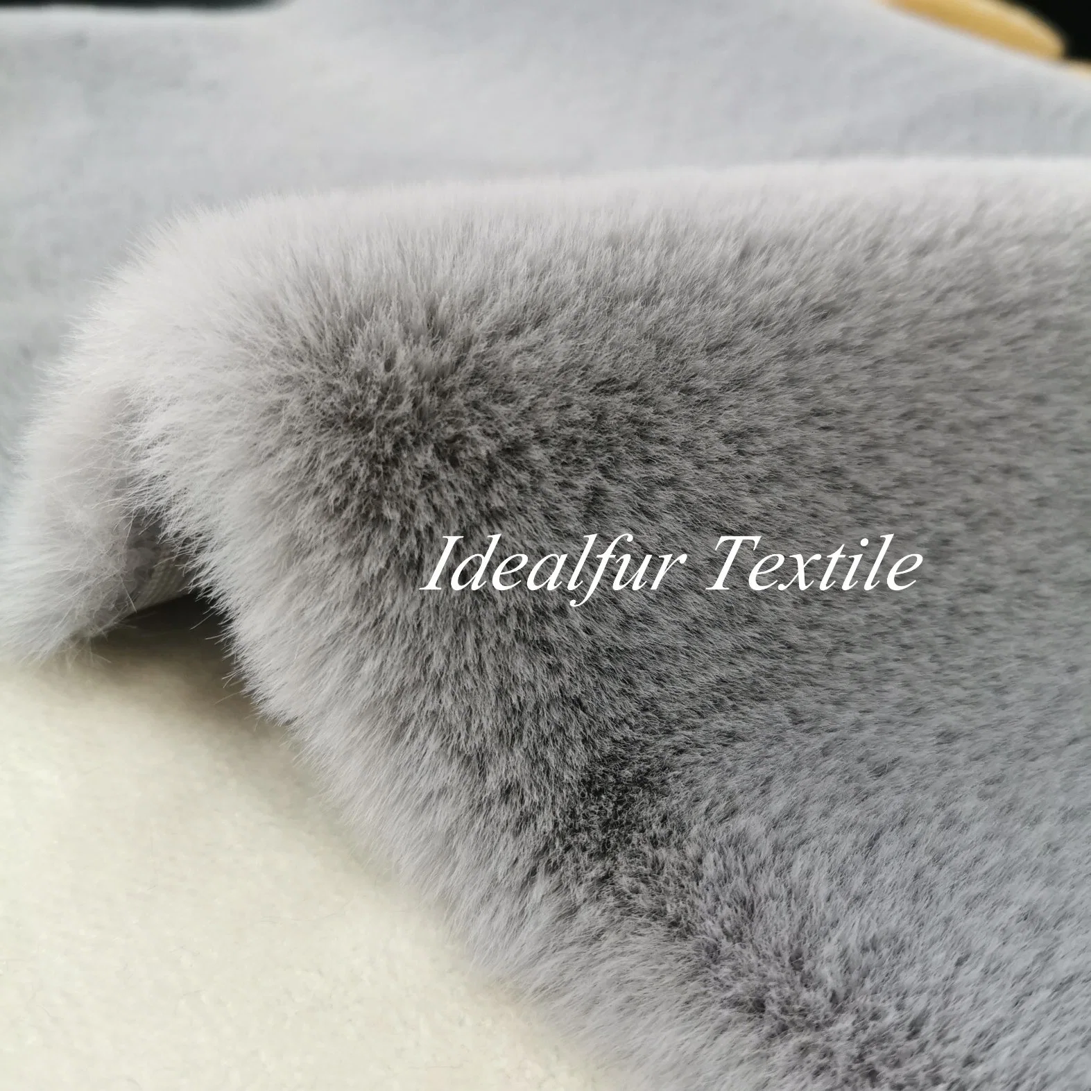 Smoky Gray Rabbit&#160; Fake Fabric Faux Fur