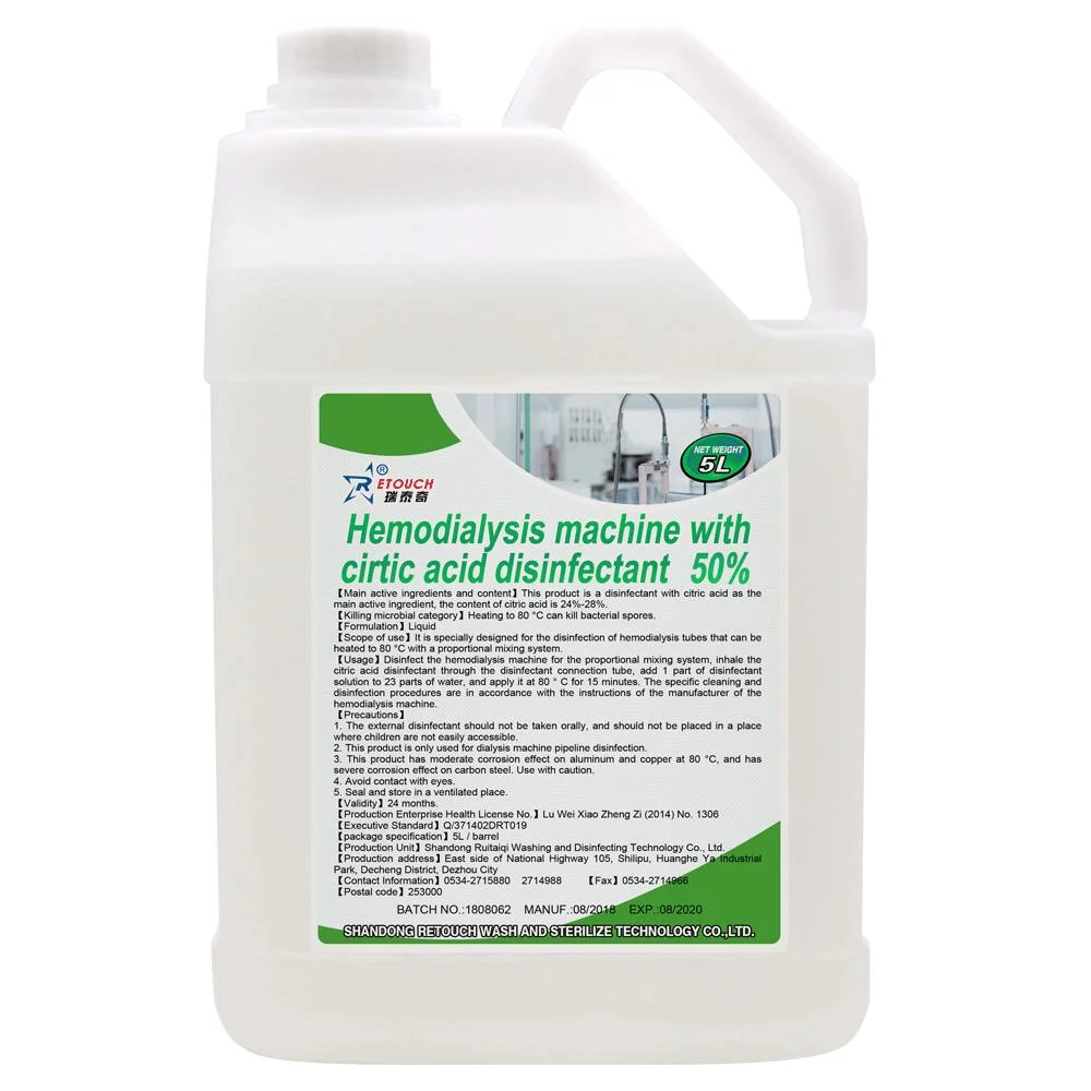 Good Price Hemodialysis Machine Disinfectant Citric Acid 50% Made in China