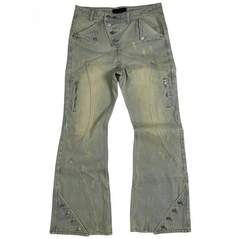 Calças de alta qualidade Slim pintadas Jeans for Men