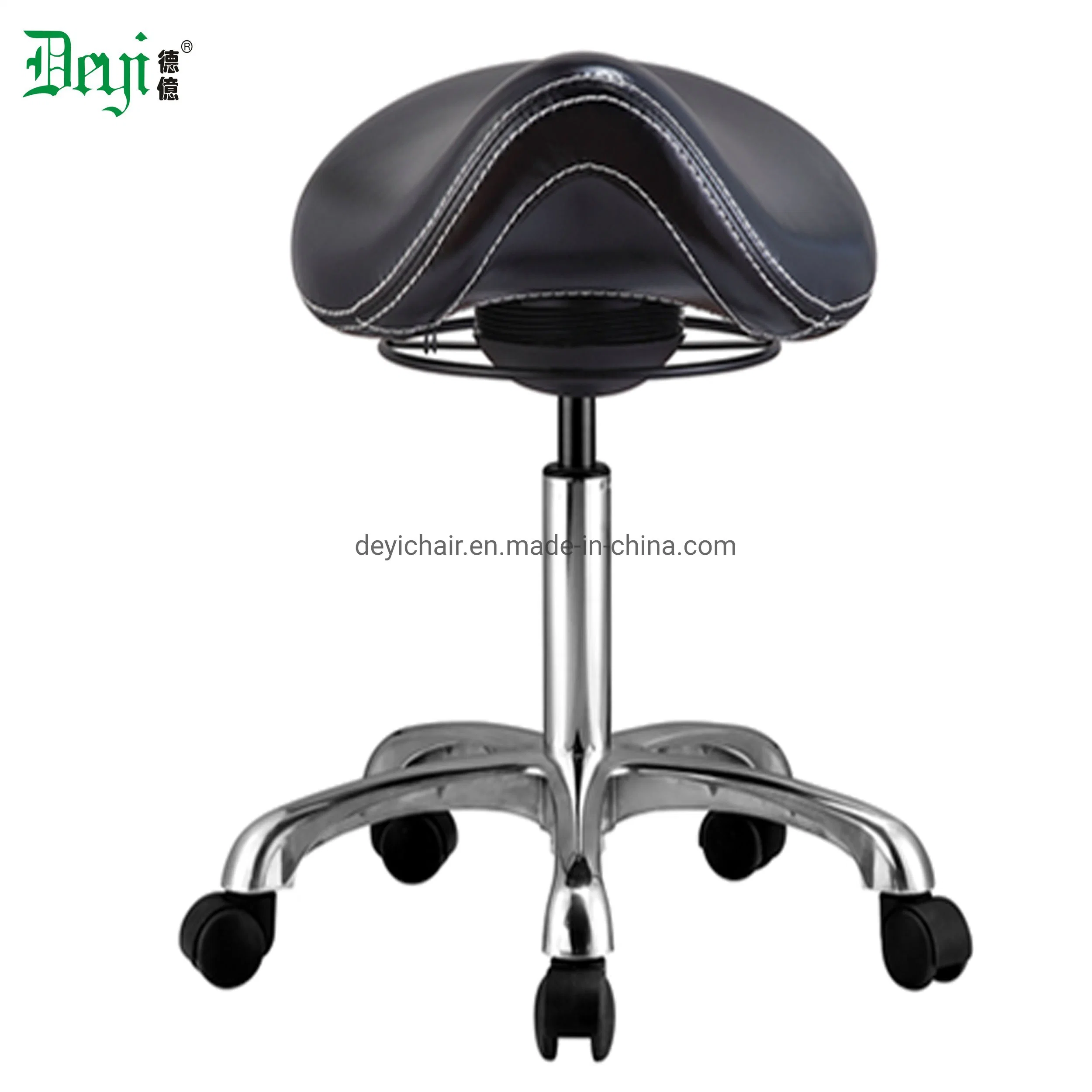 Aluminium Base Nylon Caster 360 Degree Swing Functional Mechanism Saddle Office Chair