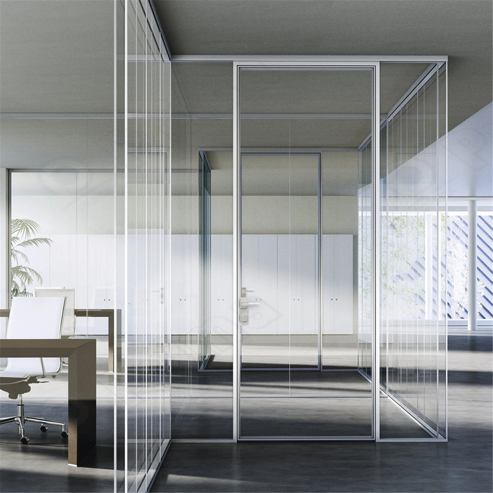 Original Factory Glass Partition Indoor Aluminum Profile Office Partition Office Partitions Modular Modern