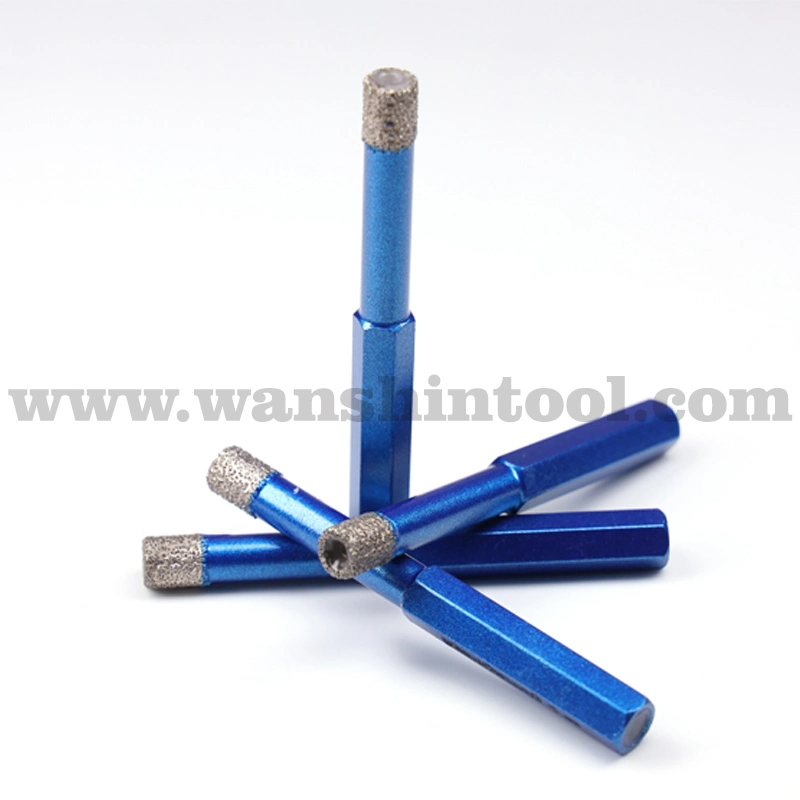 Diamond Tool Cutter Hex Shank Cutting Hand Tool Vacuum Brazed Dry Tile Core Drill Bit for Ceramic Porcelain Marble