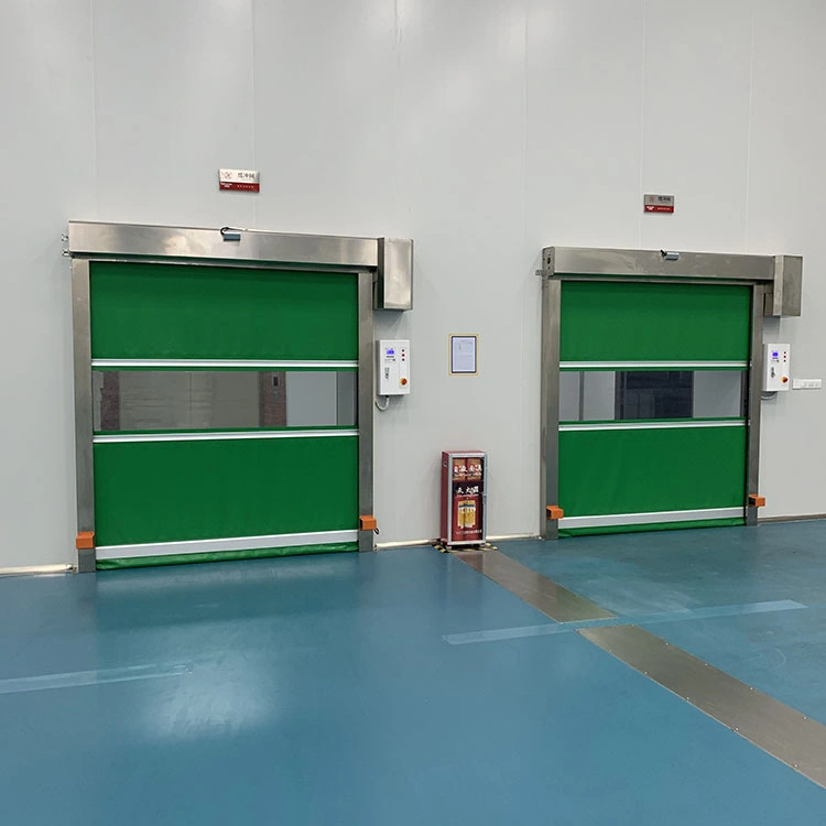 Industrial Wind Resistant Automatic Induction PVC Fast Door for Factory