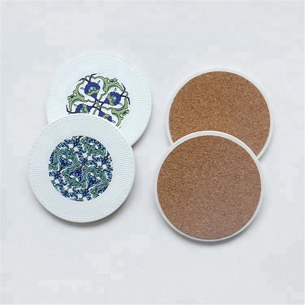 Hot Sale Heat Insulation Cork Ceramic Coaster