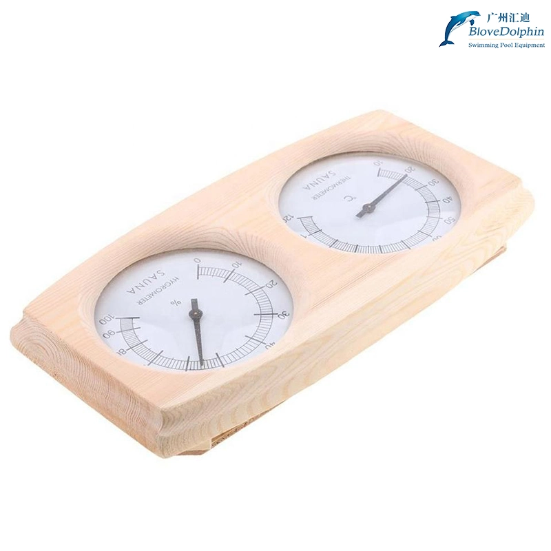 Sauna Thermohygrometer Wooden Mechanical Thermohygrometer Sauna Room Accessories