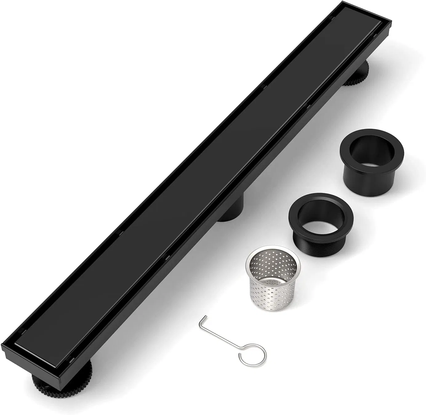 72 Inch Shower Linear Black Drain Rectangular Floor Drain