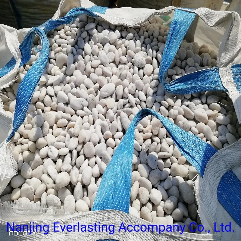 China Cheap Pure Snow White Cobbles Beach Washed Pebble Stone