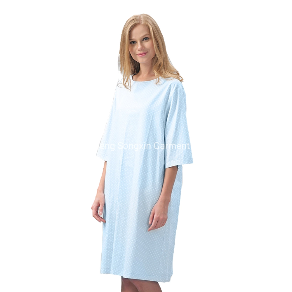 Cotton Patient Gowns Washable Stripes Hospital Patient Uniform Comfortable Good Quality