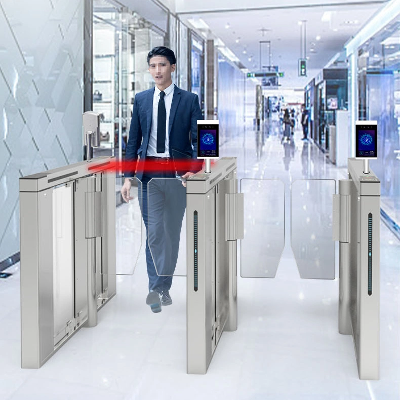 High Speed Anti-Crush Optical Face Recognition Turnstiles Swing Barrier Gate