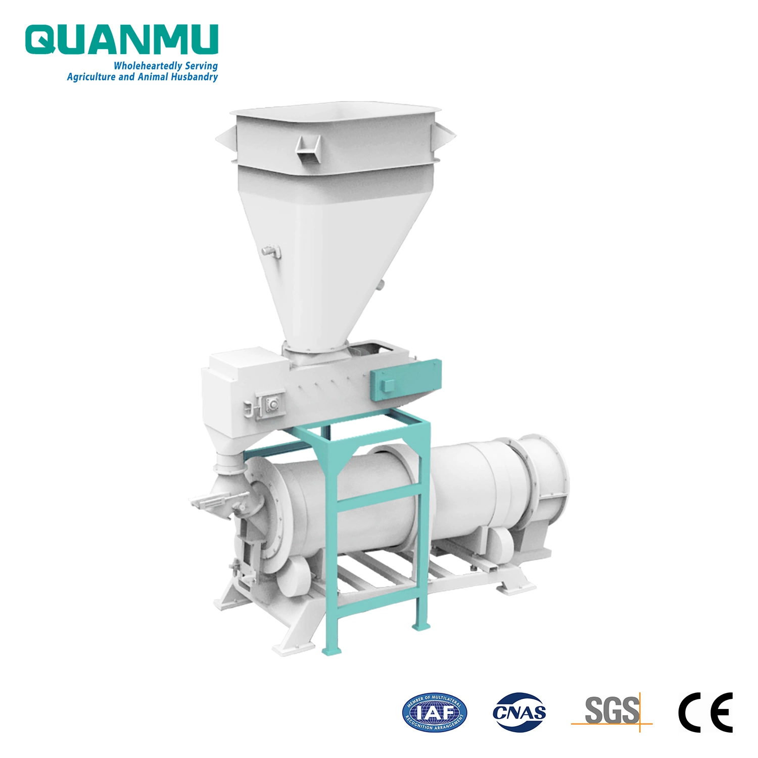 Best Price of Floating or Sinking Fish and Aquatic Animal Feed Continuous Horizontal Rotary Drum Liquid Sprayer in Spraying Equipment with CE Certification