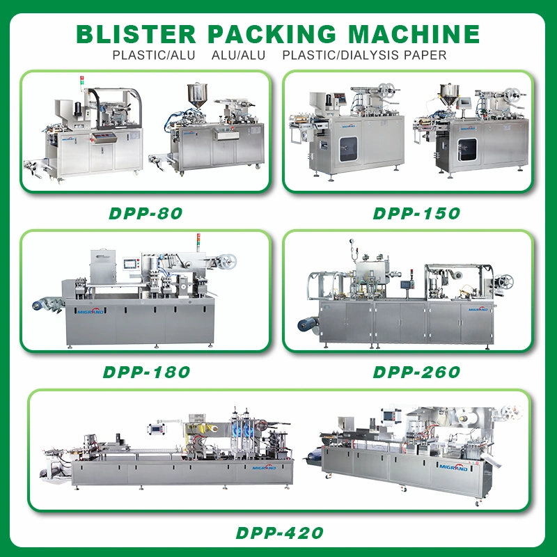 DPP-Serie Kapsel Tablette Verpackungsmaschine PVC Alu Alu Kunststoff Blister Verpackungsmaschine Hersteller Blister Packer Automatische Blister Verpackung Maschinenpreis