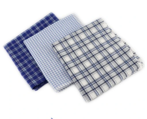 High quality/High cost performance  Hanky Men Striped Printing 100% Cotton Handkerchief